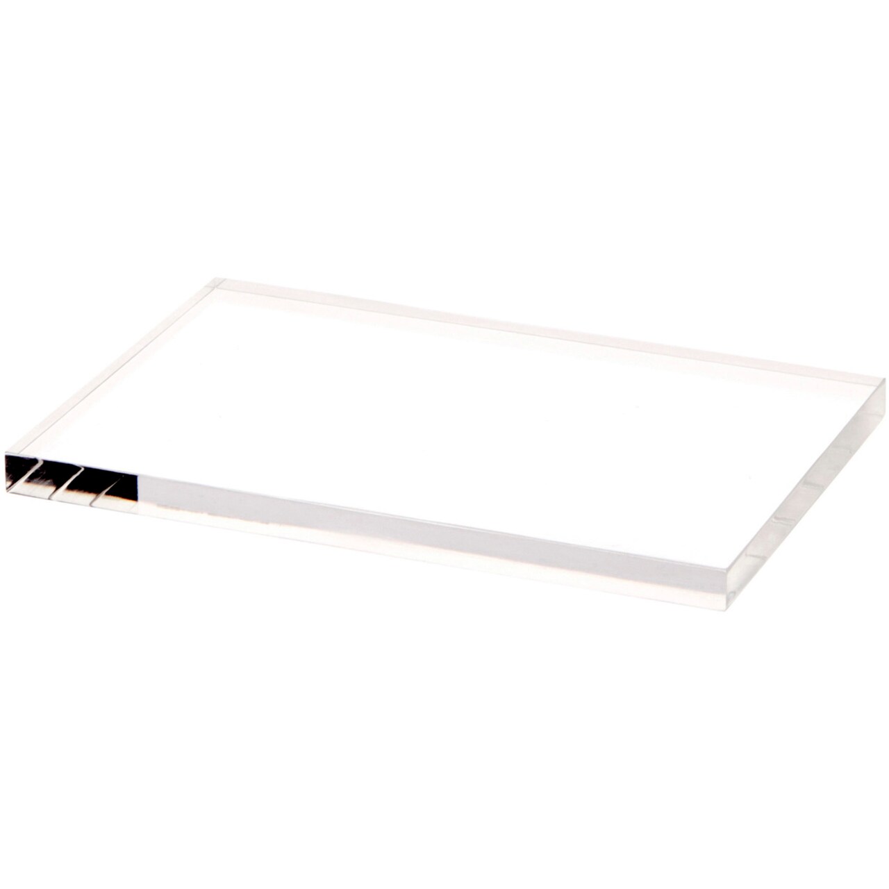 Plymor Clear Rectangular Acrylic Display Base, 6" W x 4" D x 0.375" H